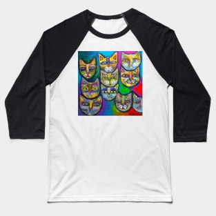 Ten Cheeky Cats Baseball T-Shirt